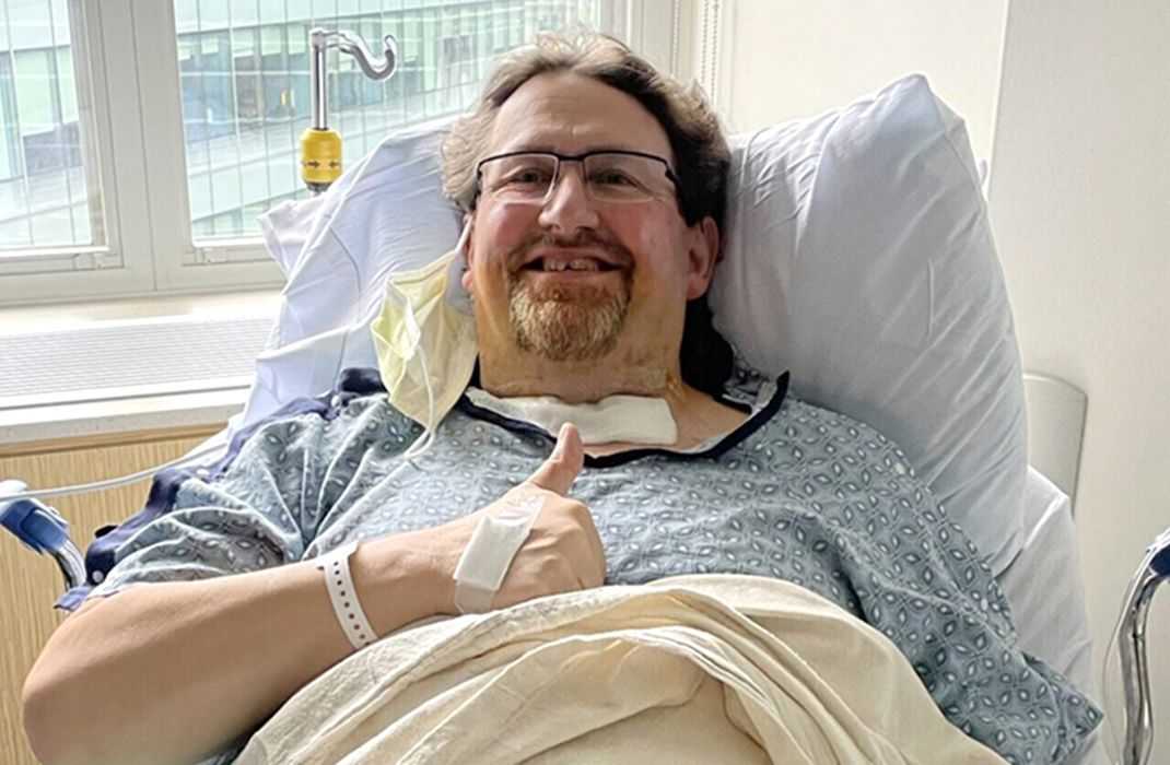 Dan Kenney recovering in the hospital