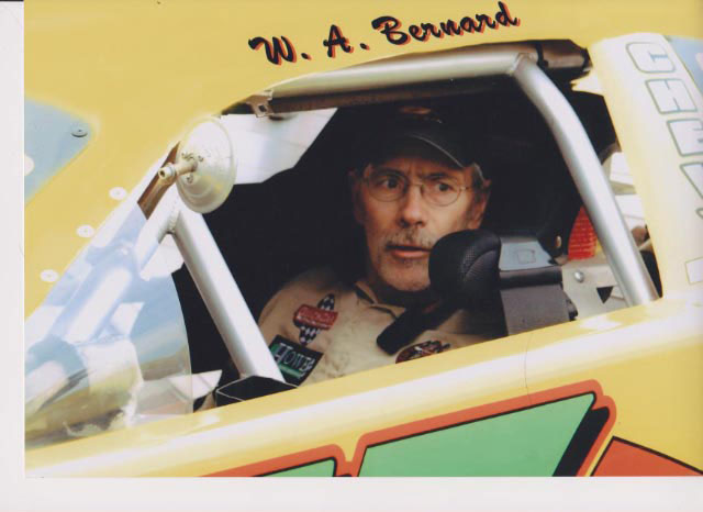 Bill pictured in a stock car race