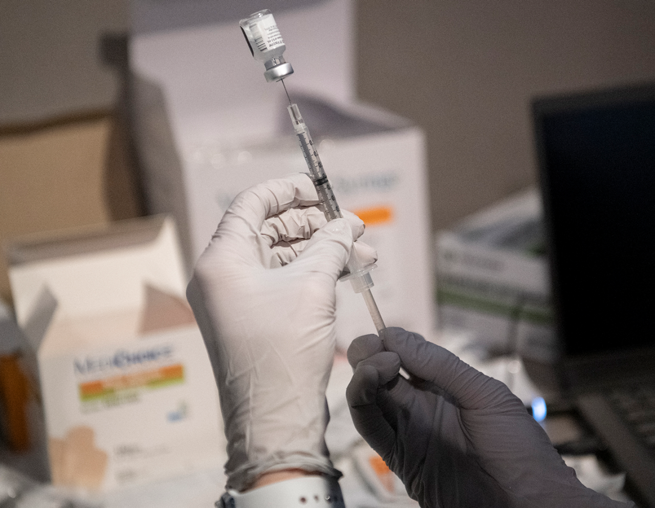Larger needle for vaccines if you're over a certain weight