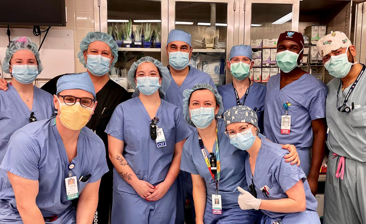 Hepatic pump surgery team at Mass General